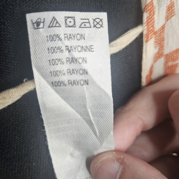 Free People Western Southwestern Aztec Print Flowy Bohemian Cream & Rust Kimono - Picture 9 of 9